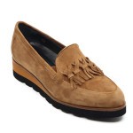 Clair de Lune mocassin cognac suède ME629